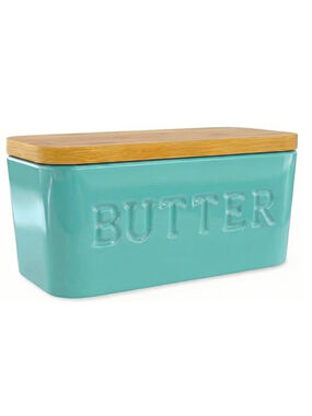 Extra Large Butter Dish with Lid for Countertop, Ceramic Butter Container.